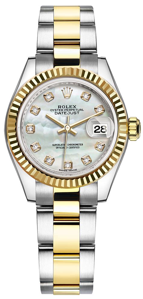 rolex datejust oyster perpetual stainless steel pearl ladies diamond watch|Rolex lady Datejust 28mm.